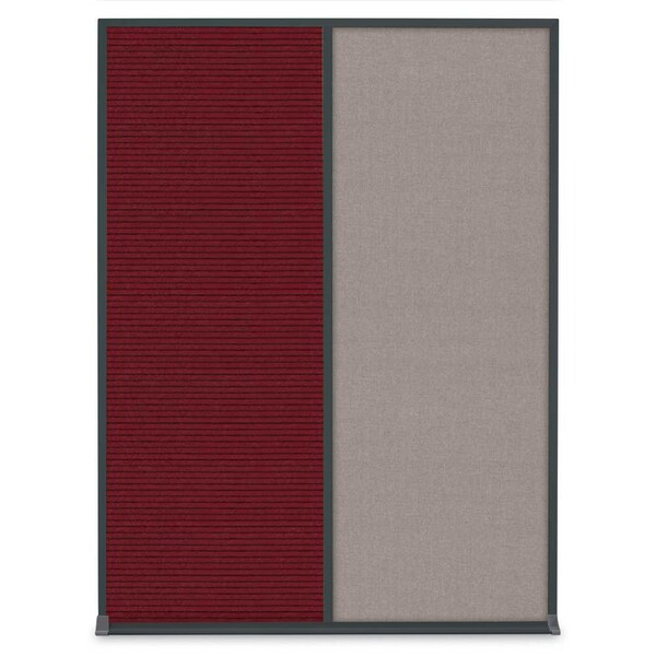 United Visual Products Single Door Radius Plus Corkboard, 18"X UV8000PLUS-BLACK-BLACK - main